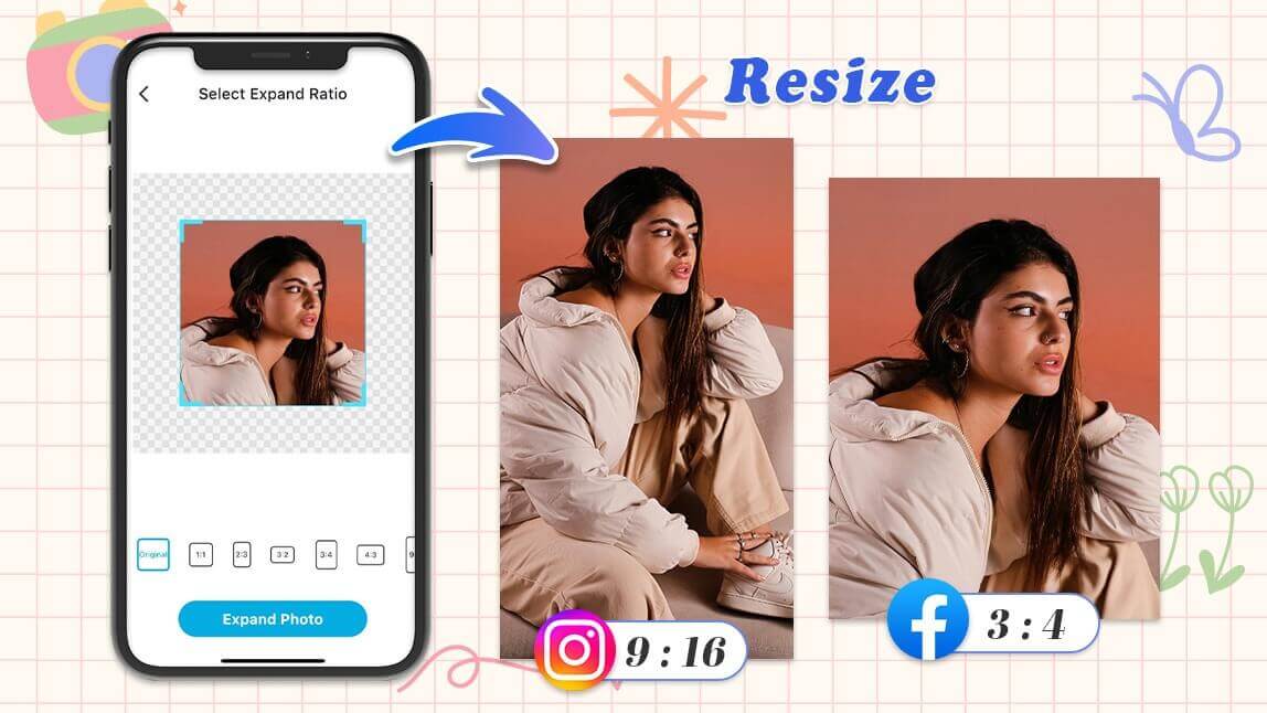 Optimisé Pour Agrandir vos Photos de Réseaux et Pro
