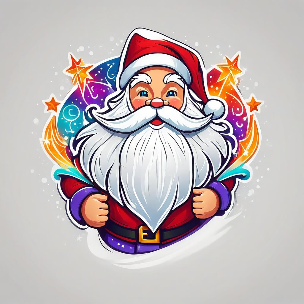Logo de Père Noël Mignon et magique.