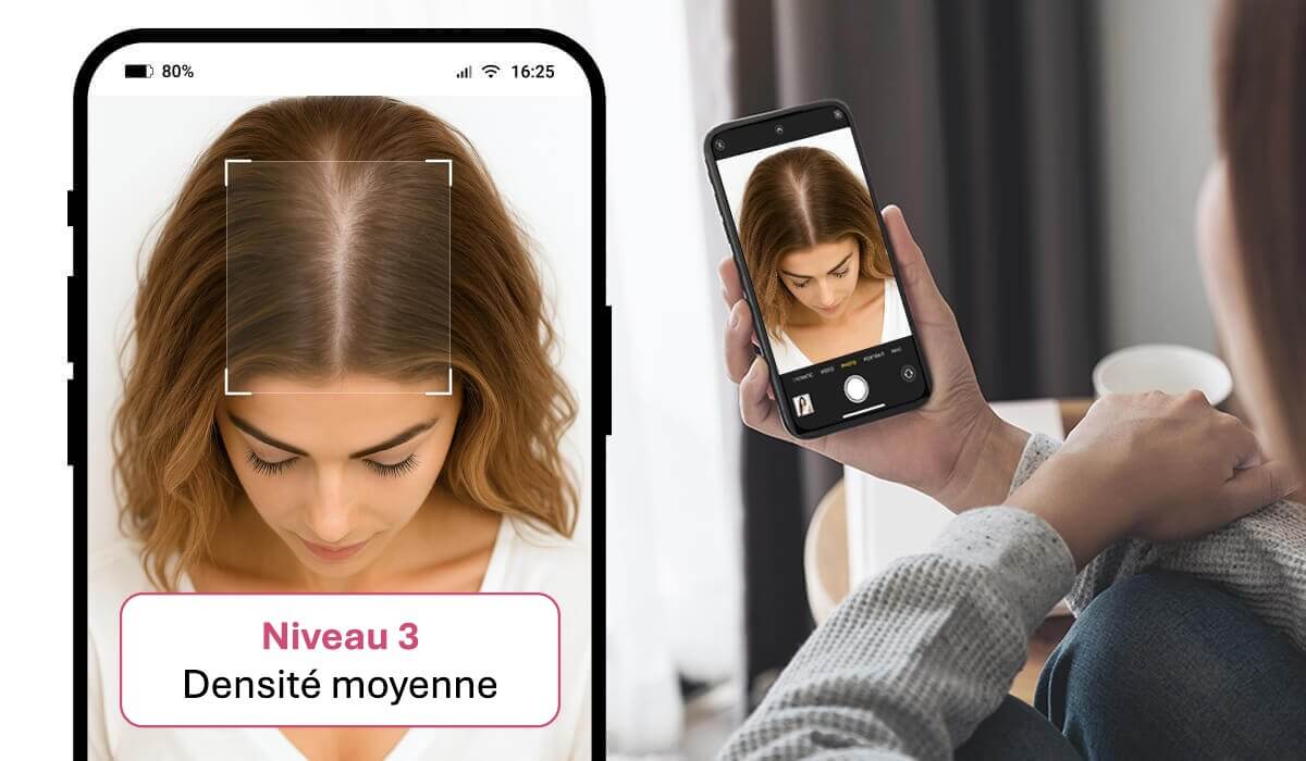 Densité des cheveux sur la base d'une simple photo