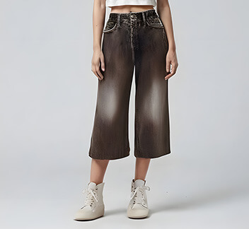 Pantaloni Gamba Larga