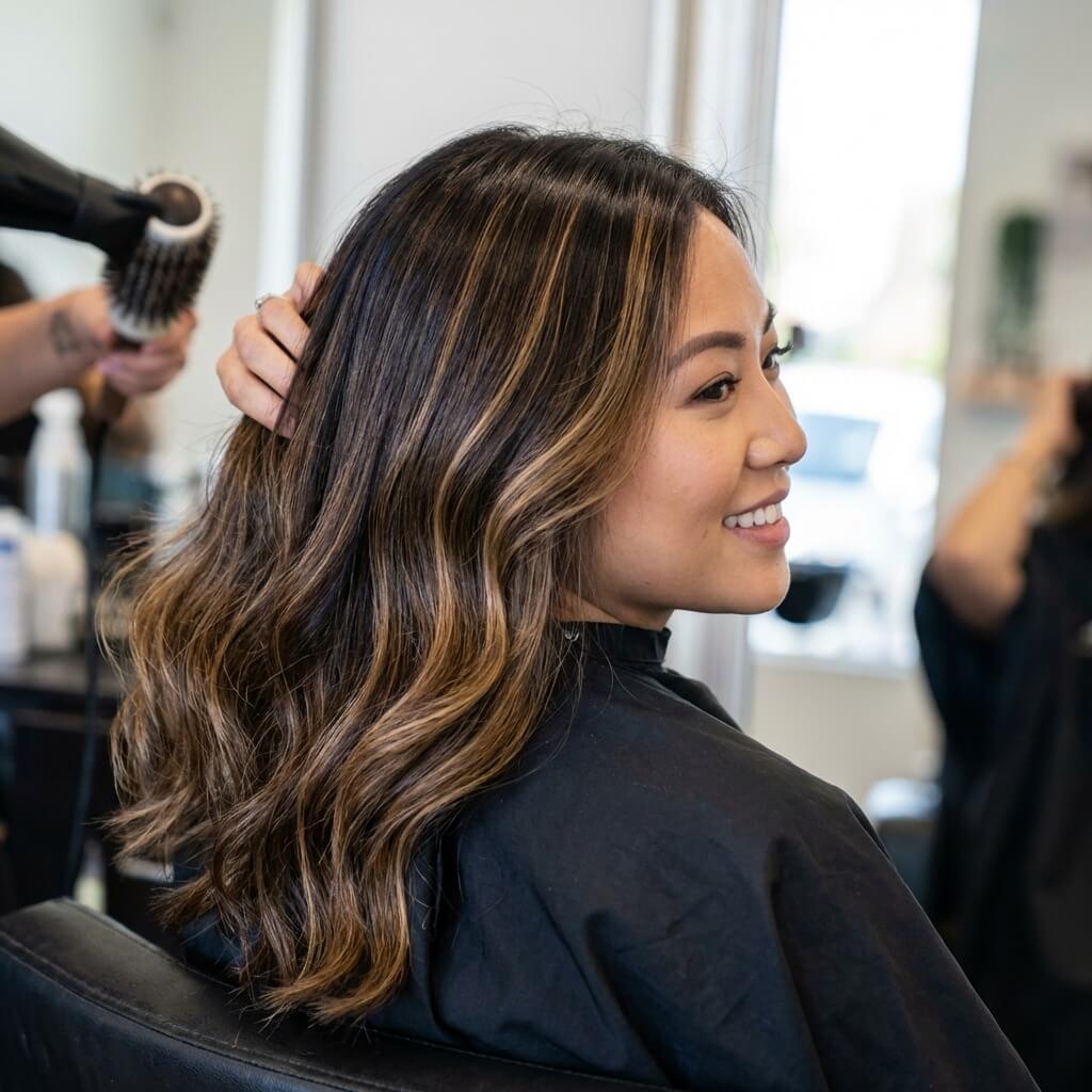 Brown with Blonde Highlights
