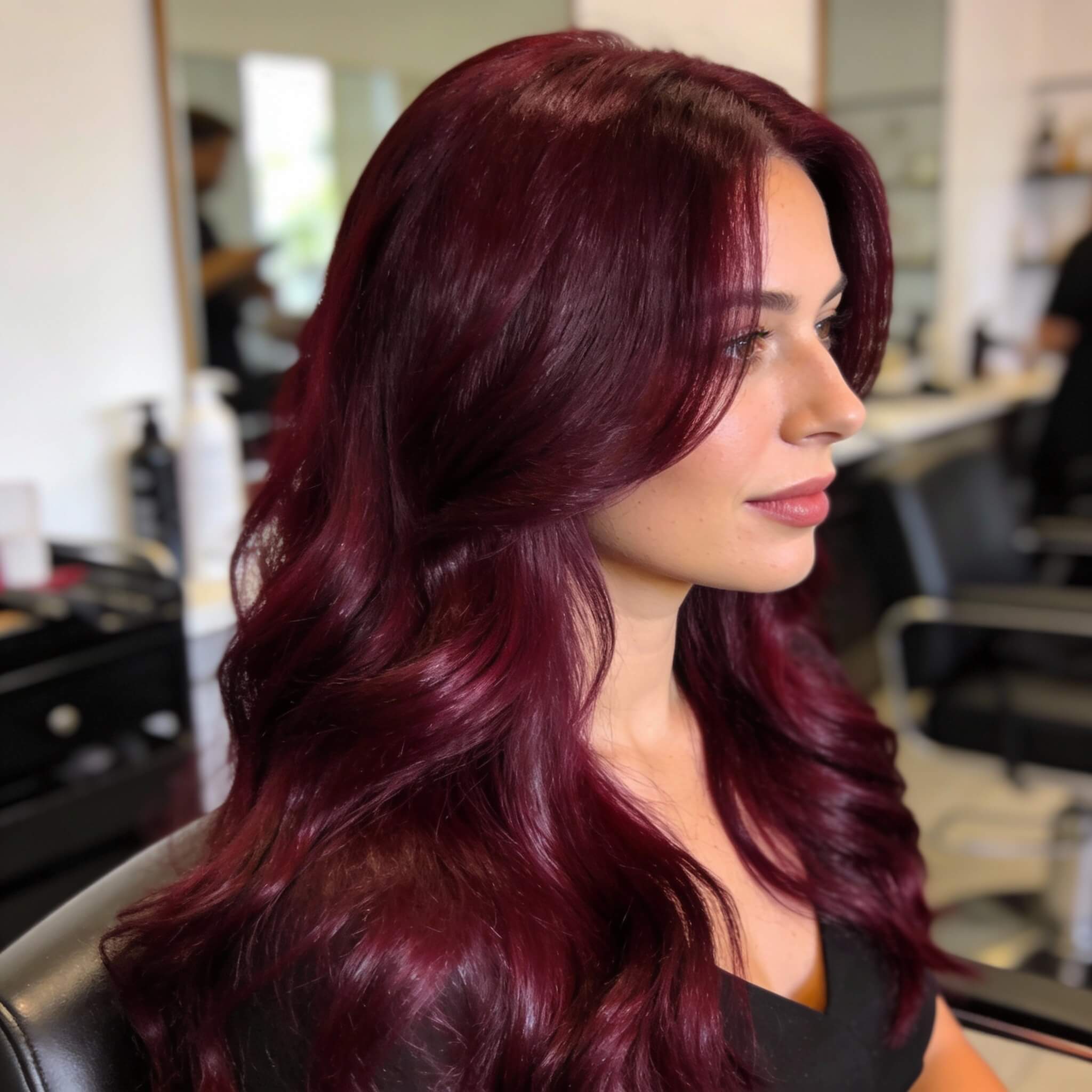 Dark Burgundy Hair