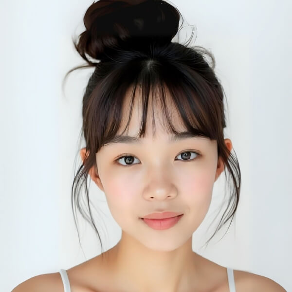 Messy Bun for Round Face
