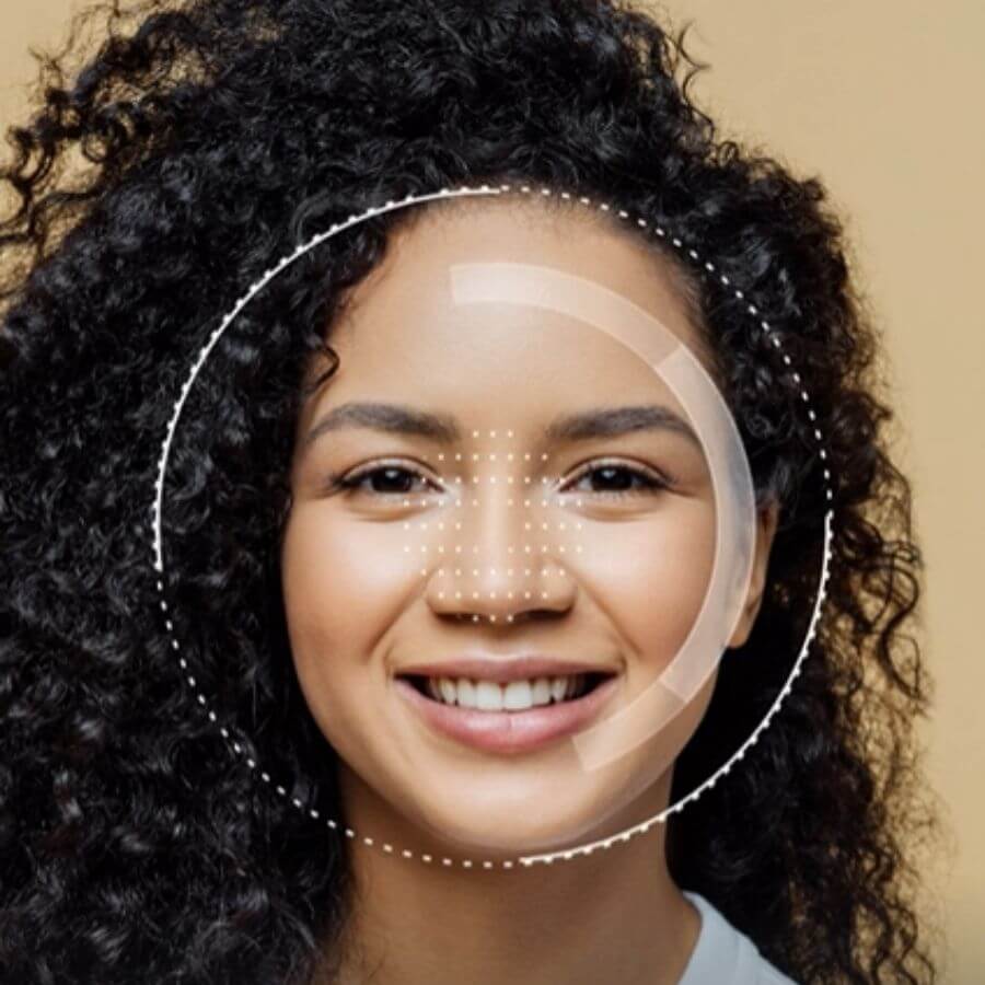 Click “Start” to analyze curly hair type.
