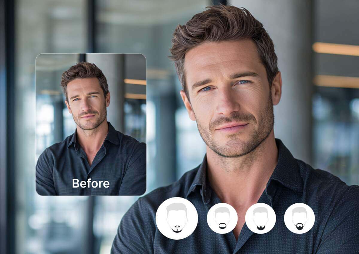 AI 수염 스타일 가상 체험 솔루션 활용 범위