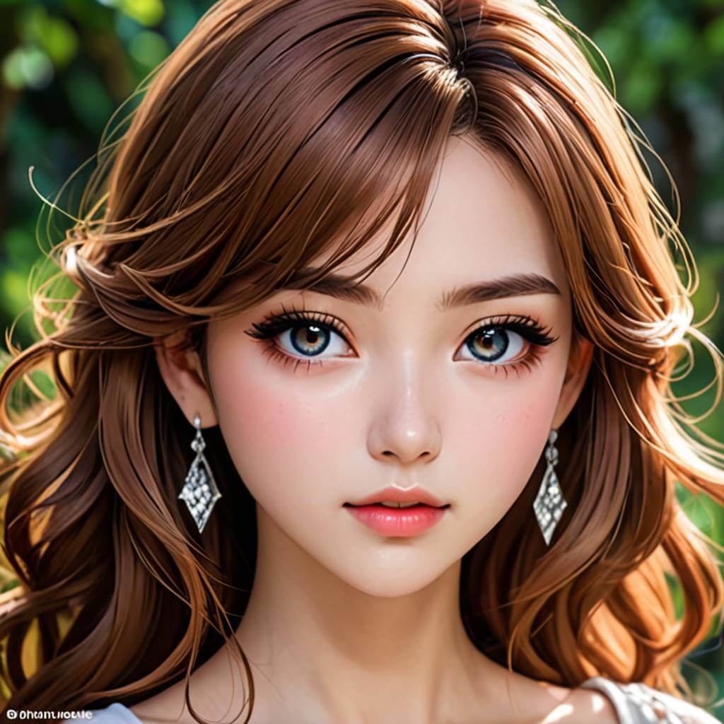 Yeux brillants et captivants, coiffure et maquillage impeccables, expression confiante et charismatique, conçue pour être glamour et séduisante. Vignette.