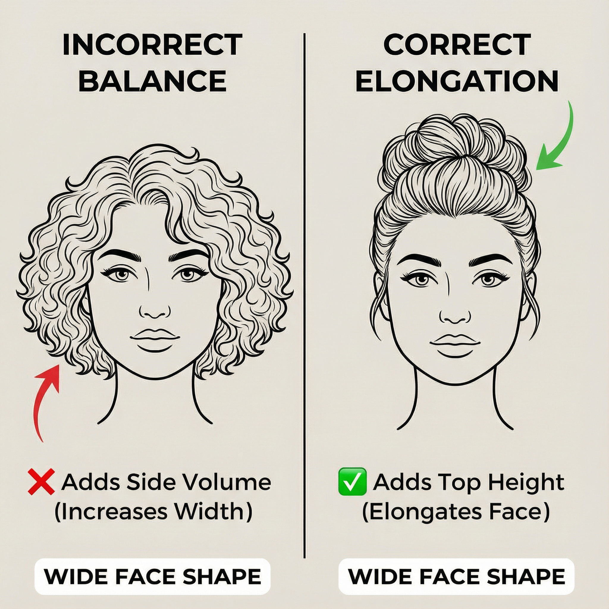 Hairstyles to Balance Width