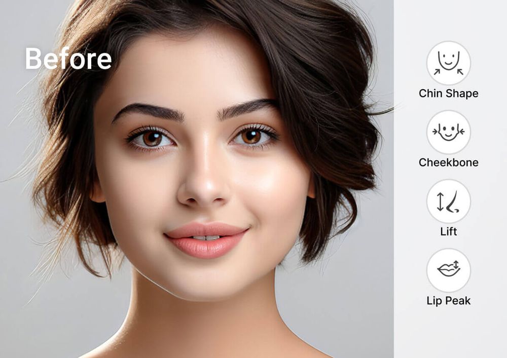 Free AI Face Reshape Editor: Adjust Face Shape, Nose, Lips, Eyes