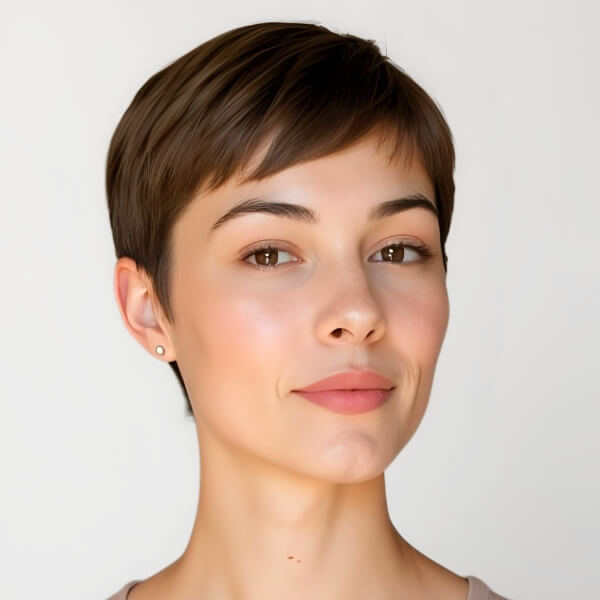 Pixie Cut with Oval Face