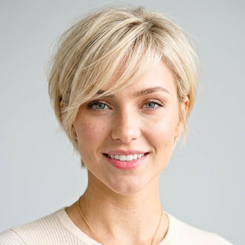 Hairstyle for Diamond Face