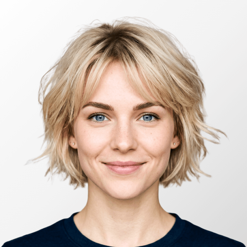 Short Hair on Heart-Shaped Face