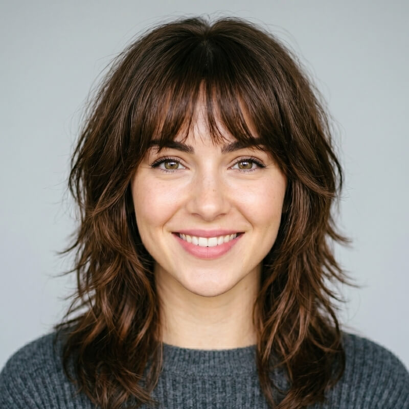 Hairstyle for Triangle Face