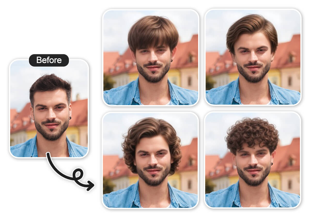 Frisuren testen auch für Männer