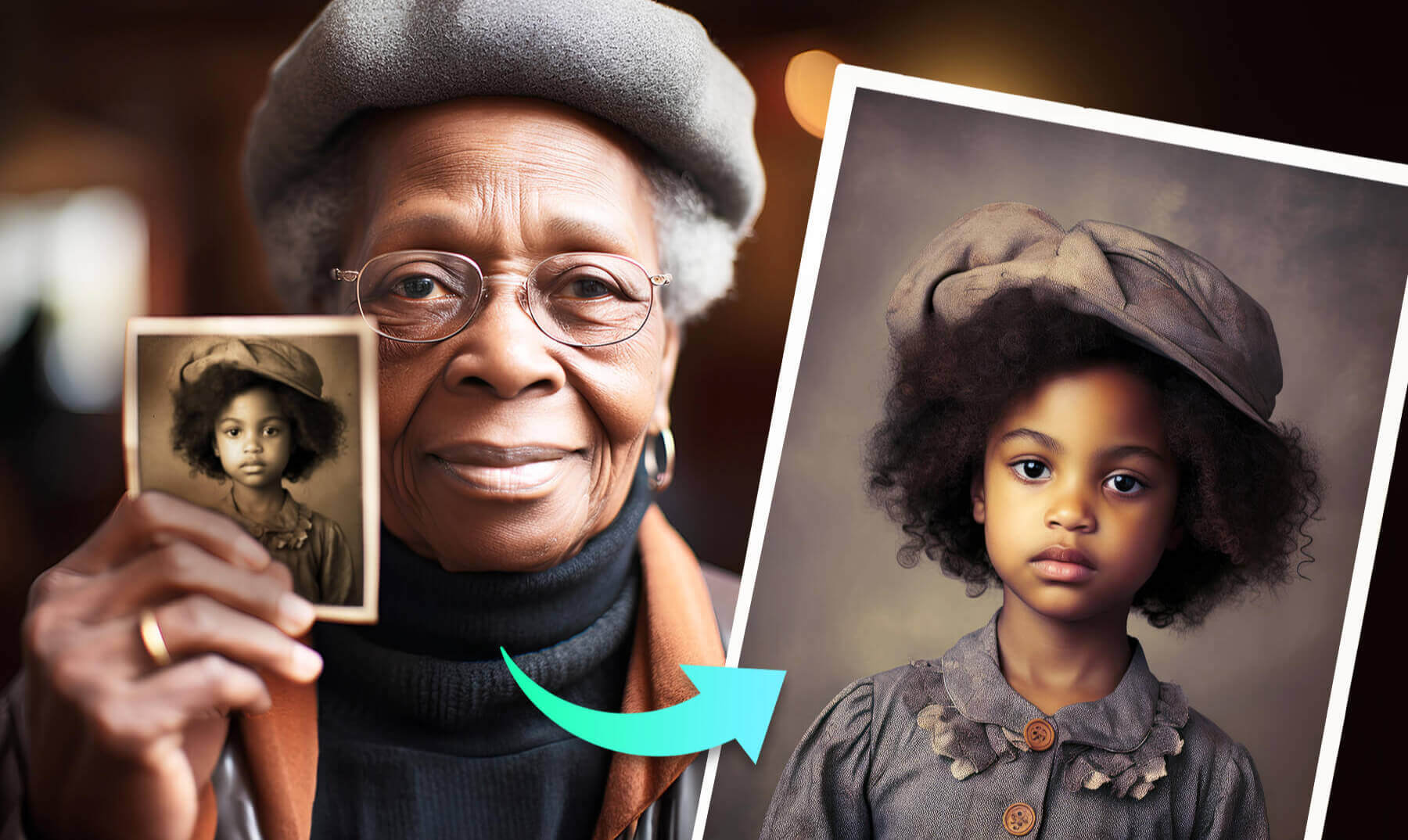 Experimente o Colorizador de Fotos da Infância
